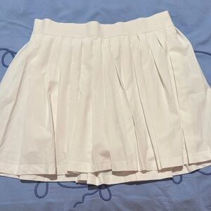 Athleta Girl White Pleated Tennis Mini Skirt